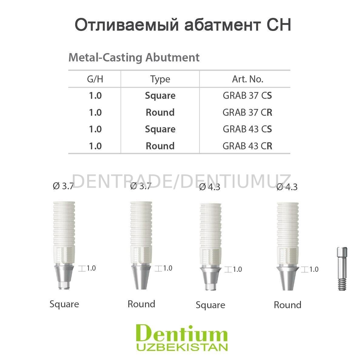 Отливаемый абатмент CH